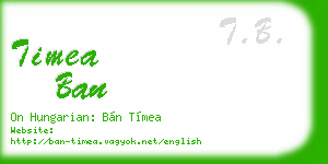 timea ban business card